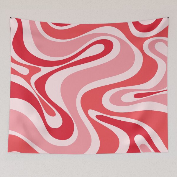 Item preview, Liquid Swirl Retro Abstract in pinks  tones, Light Blush, Cream, and White designed and sold by Differenceee.