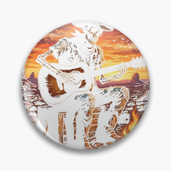 Item preview, Skeleton Cowboy Playing Guitar by Campfire Classic T-Shirt designed and sold by DArtfulStudio.