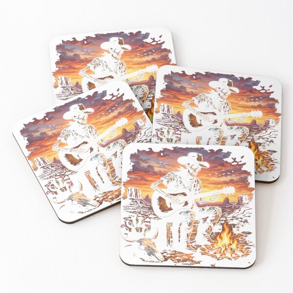 Item preview, Skeleton Cowboy Playing Guitar by Campfire Classic T-Shirt designed and sold by DArtfulStudio.
