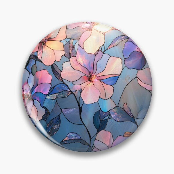 Item preview, Pastel Bloom Stained Glass Floral Pattern designed and sold by GrinGalore.