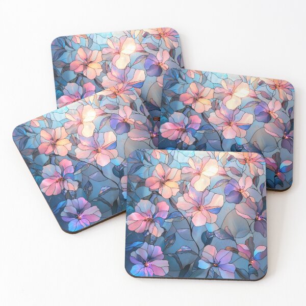 Item preview, Pastel Bloom Stained Glass Floral Pattern designed and sold by GrinGalore.