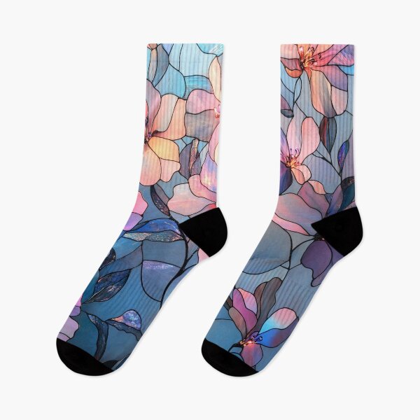 Item preview, Pastel Bloom Stained Glass Floral Pattern designed and sold by GrinGalore.