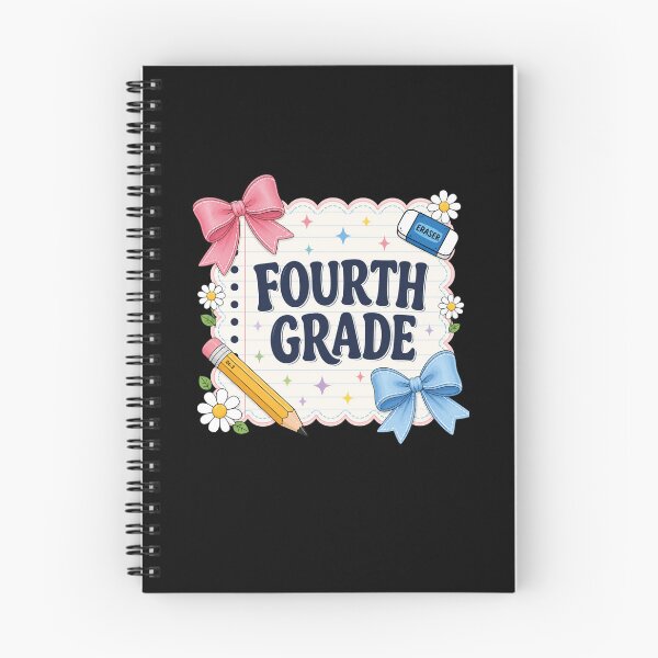 Item preview, Preppy Fourth Grade Teacher Blue Floral Coquette Pencil Bow designed and sold by viectory.