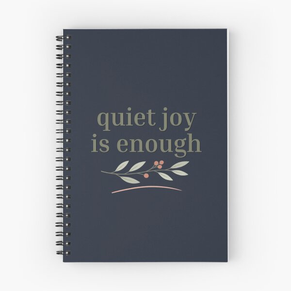 Item preview, Quiet Joy Is Enough – Minimalist Mindfulness Typography designed and sold by CosmicQuietLab.