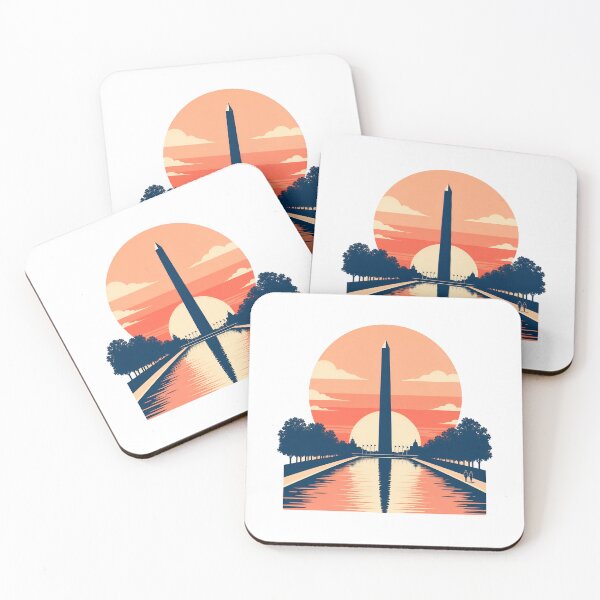 Item preview, Washington Monument Sunset – Minimal Reflecting Pool designed and sold by Fenay Designs.