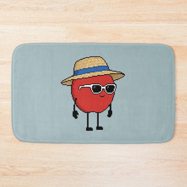 Item preview, Apple Pixel with a Straw Hat (BL) designed and sold by White Rim Mates.