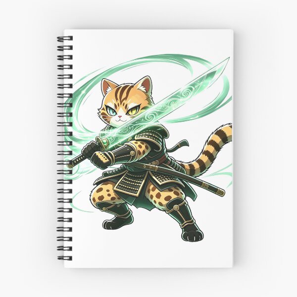 Item preview, The Gale-Force Felis Nigripes - Fantasy Samurai Cat Warrior designed and sold by ABYSSLAB.