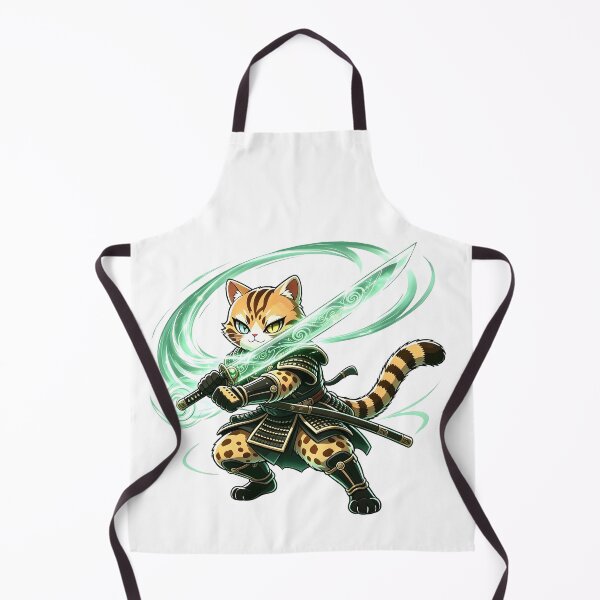Item preview, The Gale-Force Felis Nigripes - Fantasy Samurai Cat Warrior designed and sold by ABYSSLAB.