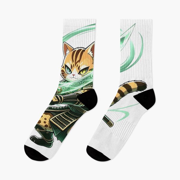 Item preview, The Gale-Force Felis Nigripes - Fantasy Samurai Cat Warrior designed and sold by ABYSSLAB.
