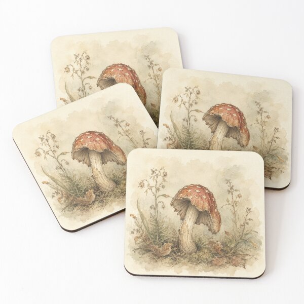 Item preview, Sad Toadstool Watercolor designed and sold by Forest Owl.