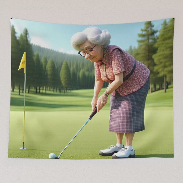 Item preview, Old Fart playing golf designed and sold by Colin Bentham.