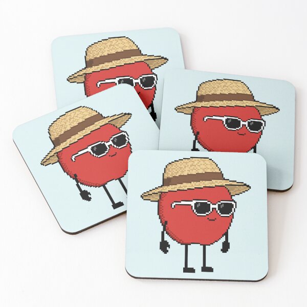 Item preview, Apple Pixel with a Straw Hat (BR) designed and sold by White Rim Mates.