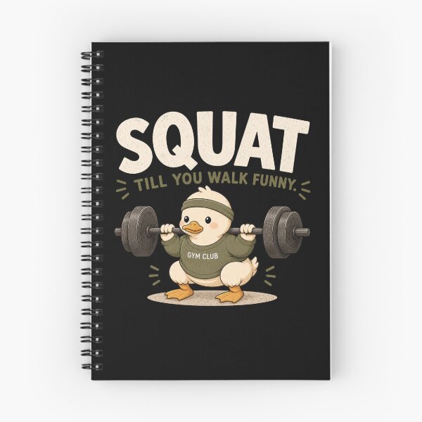 Item preview, Squat Till You Walk Funny Cute Duck Gym Fitness Design designed and sold by HumbleAthlete.