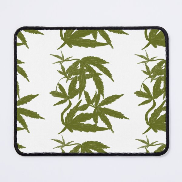 Item preview, Marijuana cannabis weed leaf Seamless Pattern wallpaper background. Green leaves on transparent background. designed and sold by TaniaArtDesign.