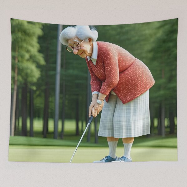 Item preview, Old Fart playing golf designed and sold by Colin Bentham.