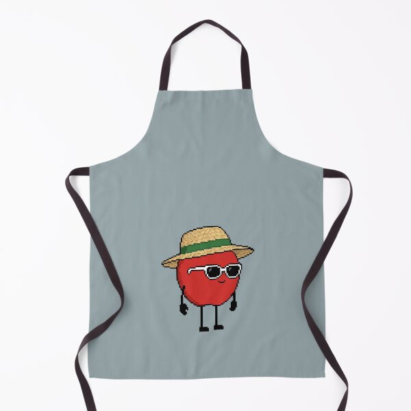 Item preview, Apple Pixel with a Straw Hat (GN) designed and sold by White Rim Mates.