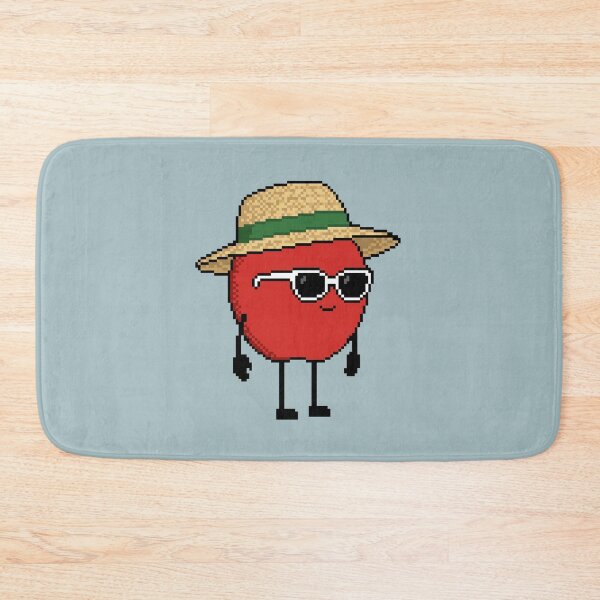 Item preview, Apple Pixel with a Straw Hat (GN) designed and sold by White Rim Mates.