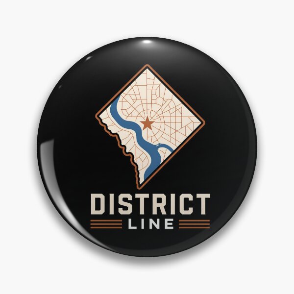 Item preview, District Line – Washington DC River Map Emblem designed and sold by Fenay Designs.