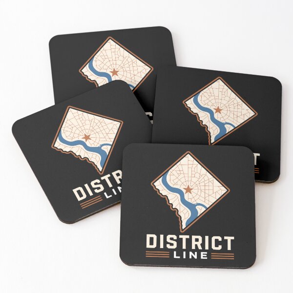 Item preview, District Line – Washington DC River Map Emblem designed and sold by Fenay Designs.