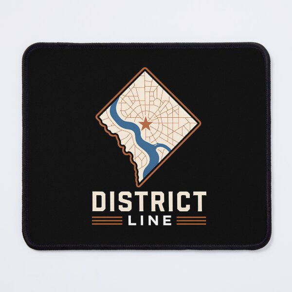Item preview, District Line – Washington DC River Map Emblem designed and sold by Fenay Designs.