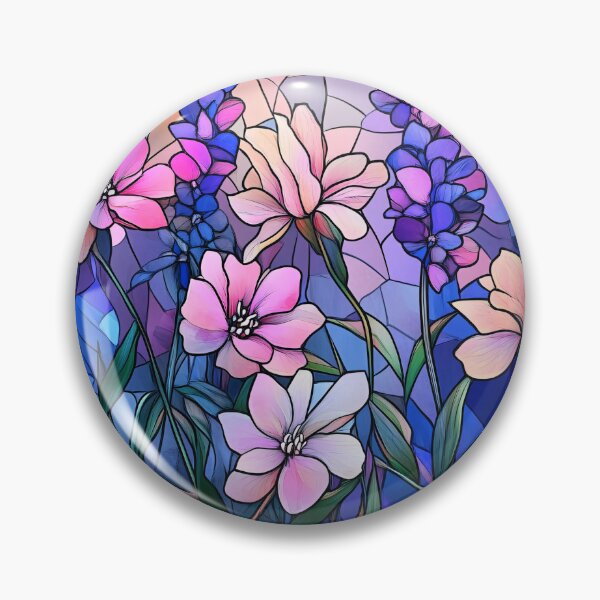 Item preview, Twilight Wildflower Stained Glass Garden designed and sold by GrinGalore.