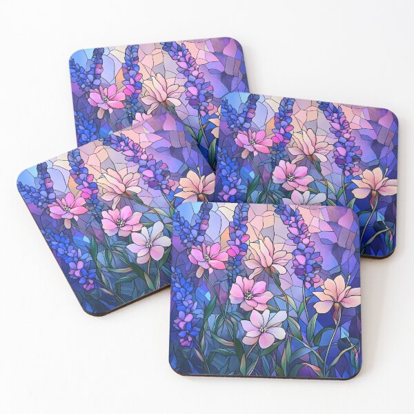 Item preview, Twilight Wildflower Stained Glass Garden designed and sold by GrinGalore.