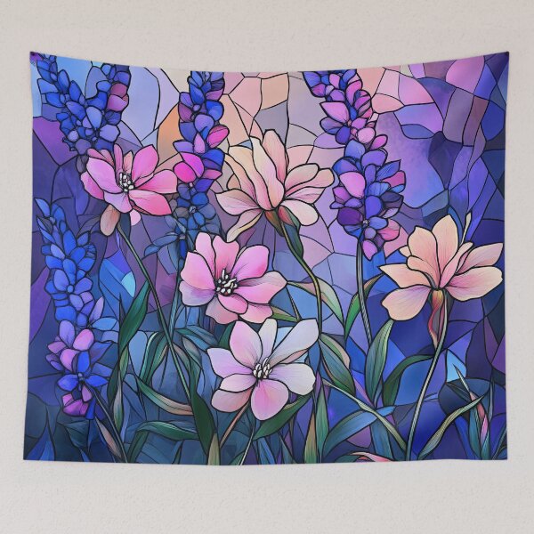 Item preview, Twilight Wildflower Stained Glass Garden designed and sold by GrinGalore.