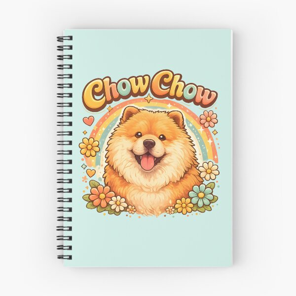 Item preview, Cute Chow Chow Dog Rainbow Floral Kawaii Design designed and sold by blankTeeShirt.