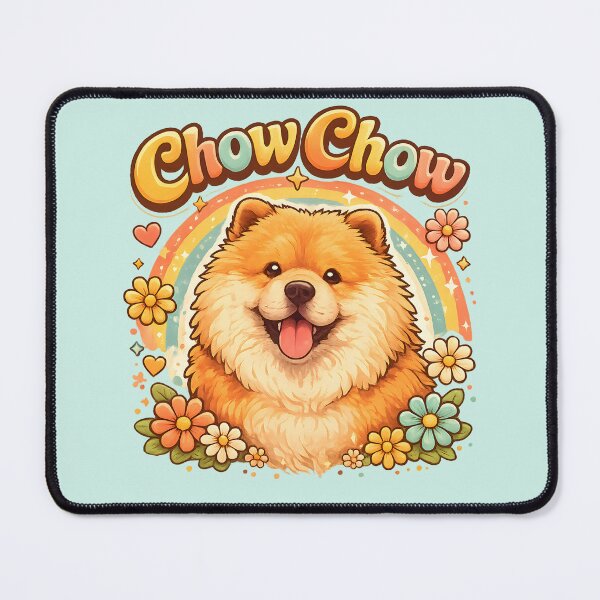 Item preview, Cute Chow Chow Dog Rainbow Floral Kawaii Design designed and sold by blankTeeShirt.