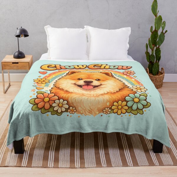 Item preview, Cute Chow Chow Dog Rainbow Floral Kawaii Design designed and sold by blankTeeShirt.