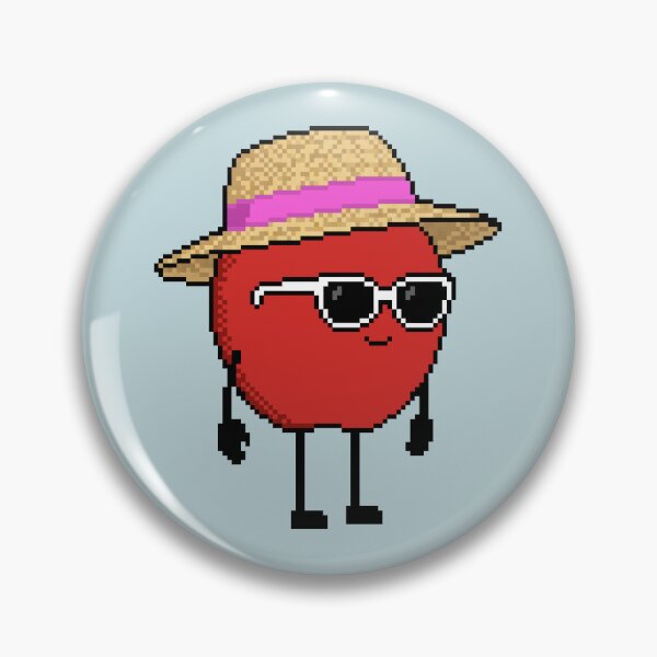 Item preview, Apple Pixel with a Straw Hat (PK) designed and sold by White Rim Mates.