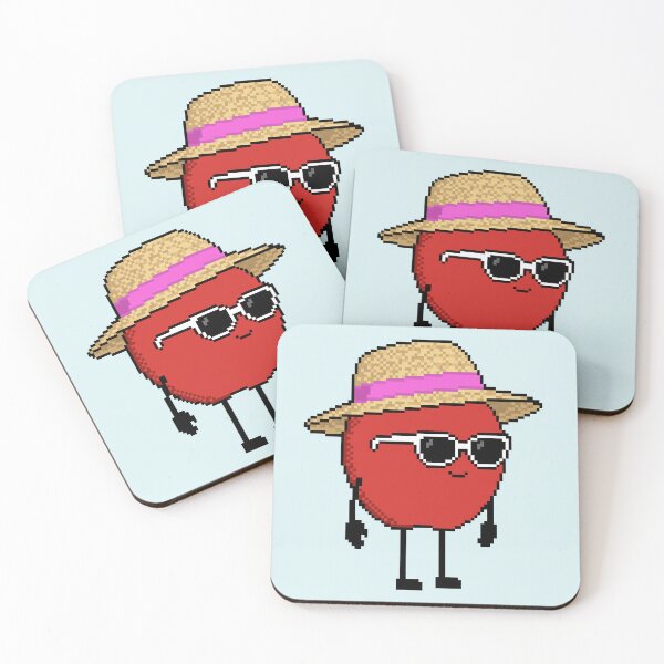 Item preview, Apple Pixel with a Straw Hat (PK) designed and sold by White Rim Mates.