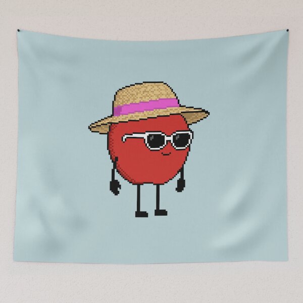Item preview, Apple Pixel with a Straw Hat (PK) designed and sold by White Rim Mates.
