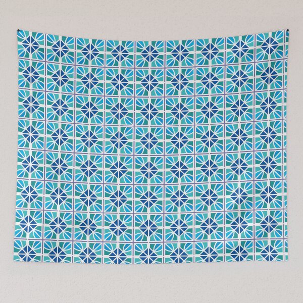 Item preview, Blue Moroccan Tile Mosaic Pattern designed and sold by Zaya_art.