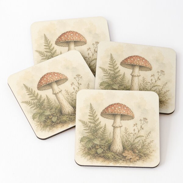 Item preview, Happy Toadstool Watercolor designed and sold by Forest Owl.