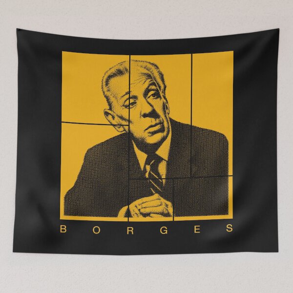 Item preview, Jorge Luis Borges halftone portrait designed and sold by CMYKStudio.