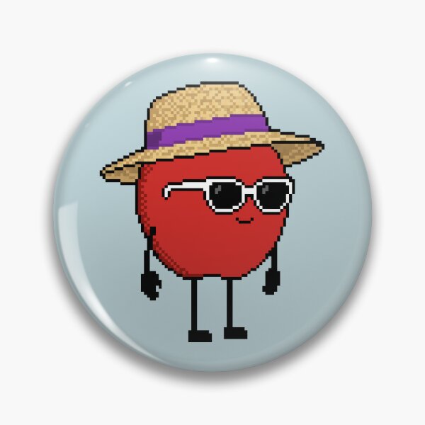 Item preview, Apple Pixel with a Straw Hat (PP) designed and sold by White Rim Mates.