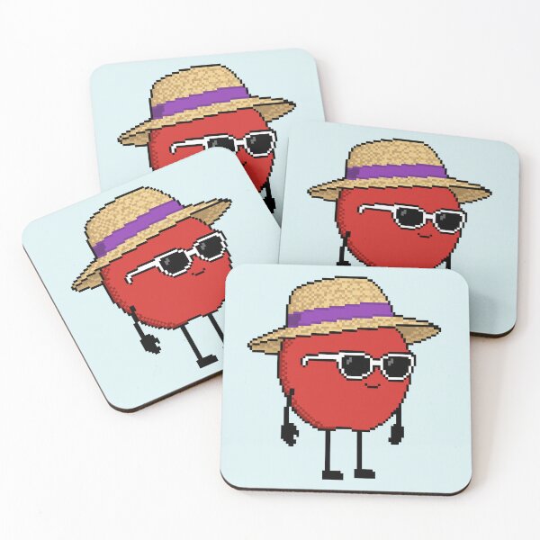 Item preview, Apple Pixel with a Straw Hat (PP) designed and sold by White Rim Mates.