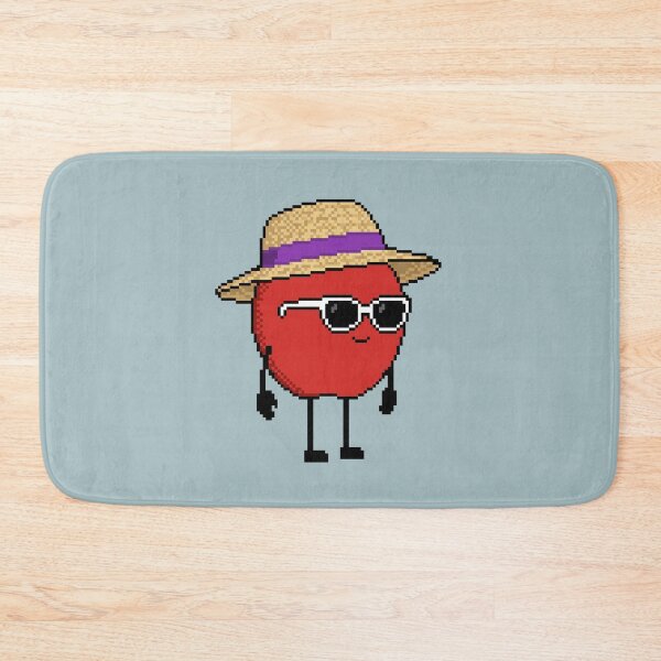 Item preview, Apple Pixel with a Straw Hat (PP) designed and sold by White Rim Mates.