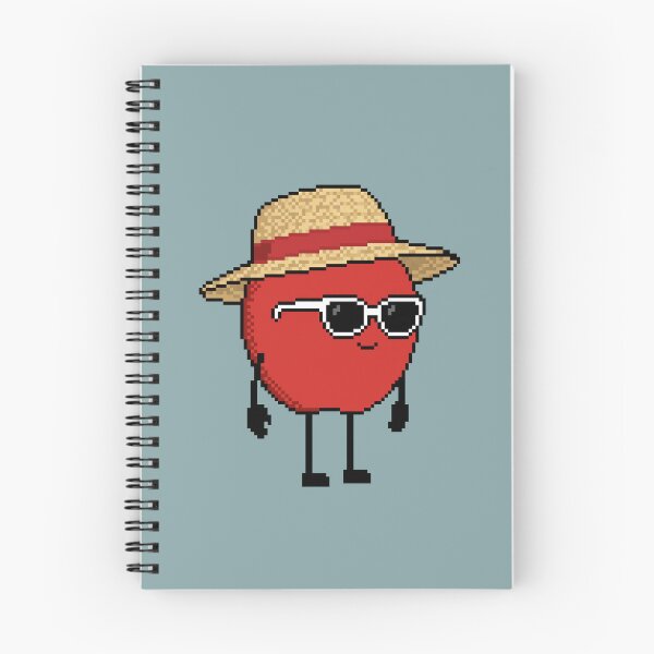 Item preview, Apple Pixel with a Straw Hat (RD) designed and sold by White Rim Mates.