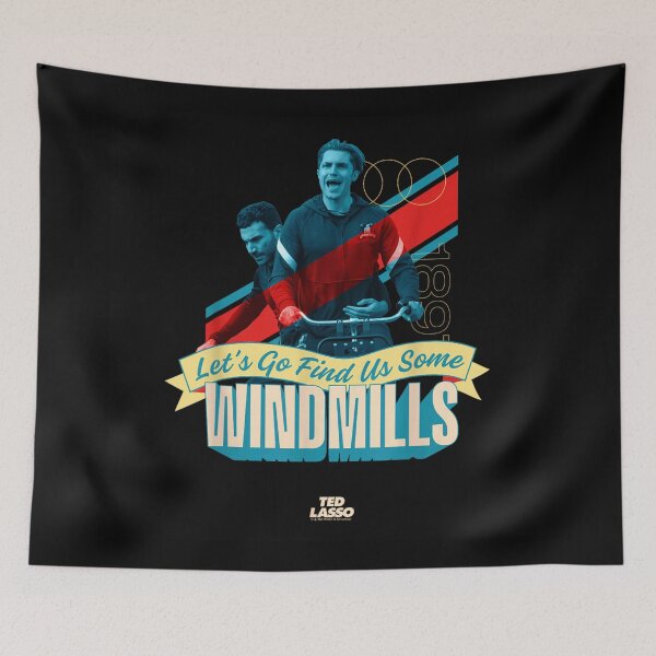 Item preview, Ted Lasso Jamie Tartt Roy Kent Windmills Bicycle Retro Graphic T-Shirt designed and sold by AmalnoRoyil.