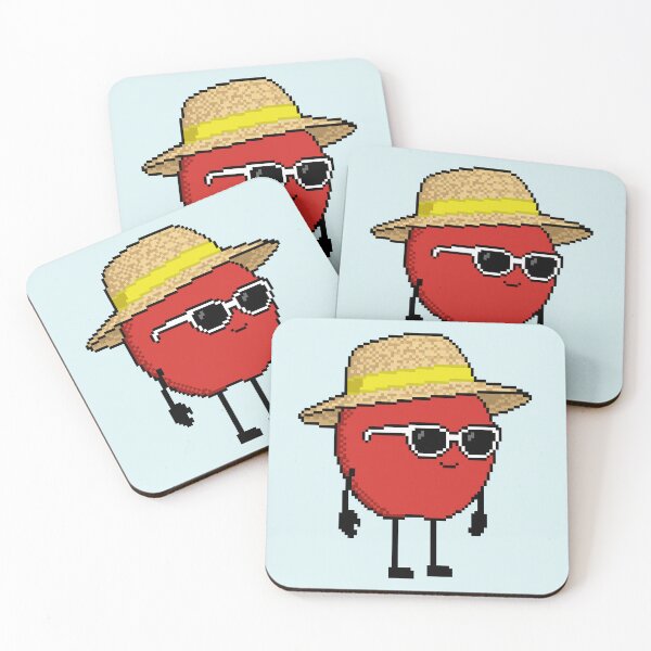 Item preview, Apple Pixel with a Straw Hat (YL) designed and sold by White Rim Mates.