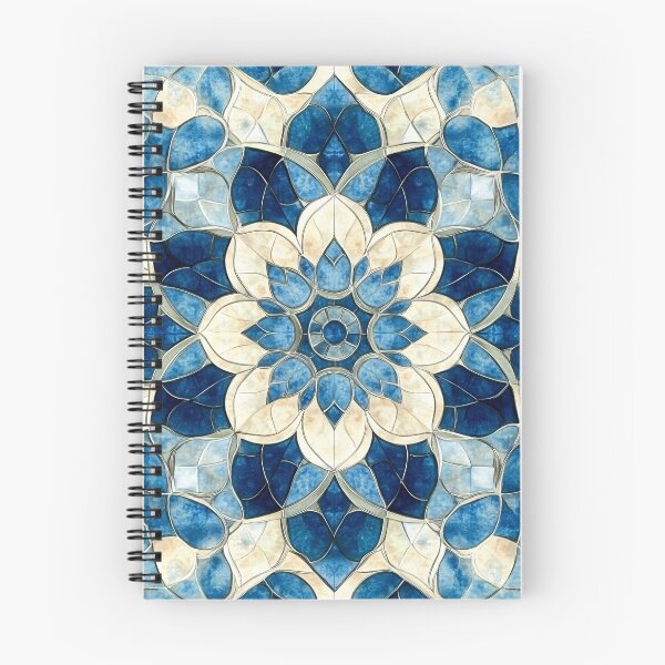Item preview, Sapphire Lotus Stained Glass Mandala designed and sold by GrinGalore.
