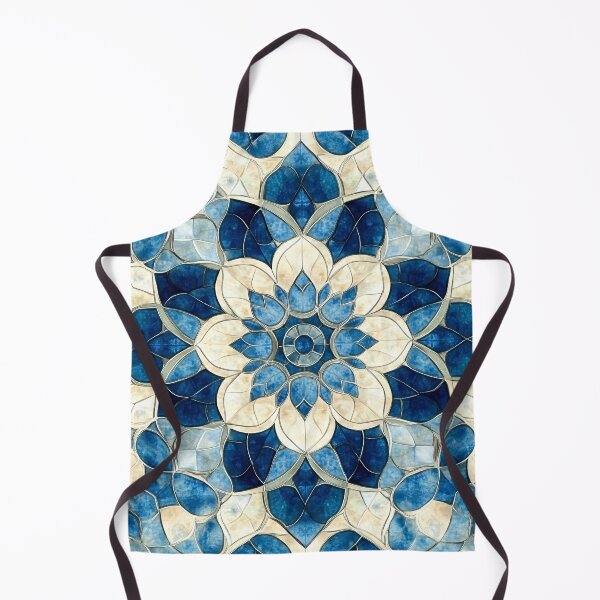 Item preview, Sapphire Lotus Stained Glass Mandala designed and sold by GrinGalore.