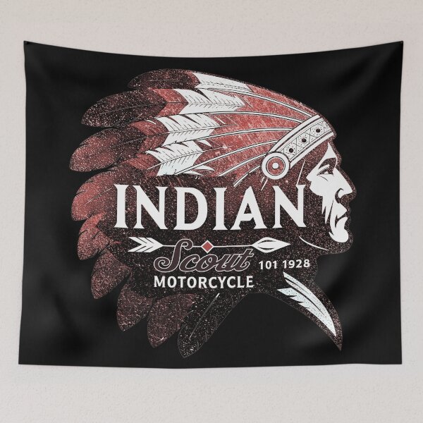Item preview, 101 Scout 1928 Indian Red Classic Motorcycle War Bonnet designed and sold by EdGraphy.