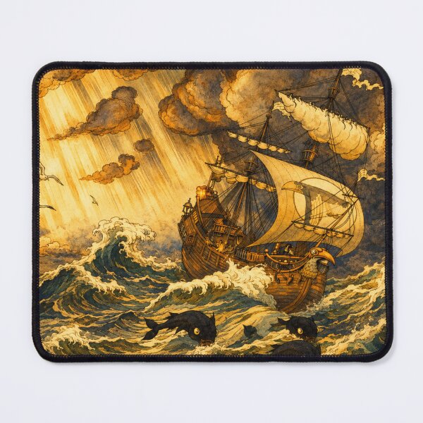 Item preview, Vintage Nautical Pirate Ship Art for Ocean Adventure Lovers designed and sold by RickE.
