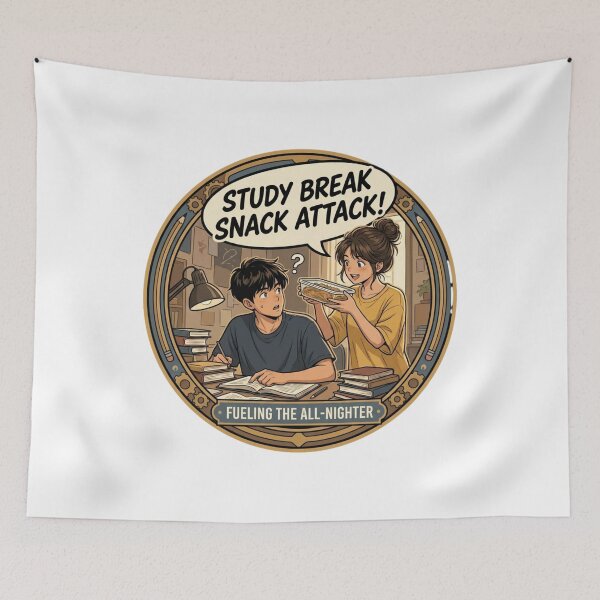 Item preview, Study Break Snack Attack Anime Student Funny designed and sold by SiarheiYur.