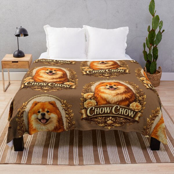 Item preview, Elegant Chow Chow Dog Vintage Floral Crest designed and sold by blankTeeShirt.