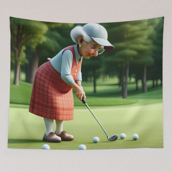 Item preview, Old Fart playing golf designed and sold by Colin Bentham.