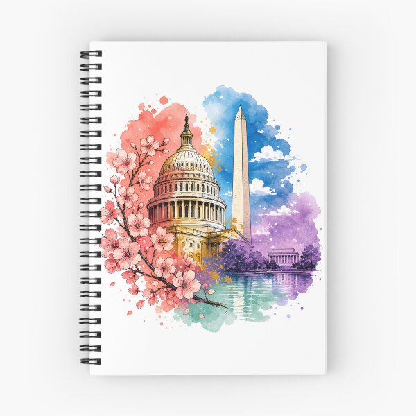 Item preview, Washington DC Watercolor – Capitol Cherry Panorama designed and sold by Fenay Designs.